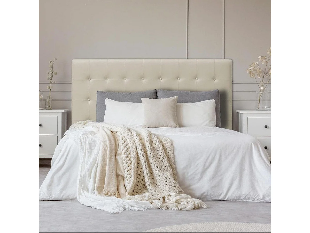 Tête de Lit Capitonnée "Amor" 180cm Beige