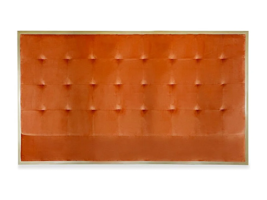 Tête de Lit en Métal & Velours "Adona" 180cm Terracotta