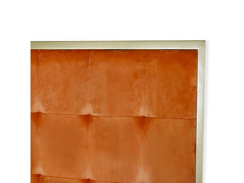 Tête de Lit en Métal & Velours "Adona" 180cm Terracotta