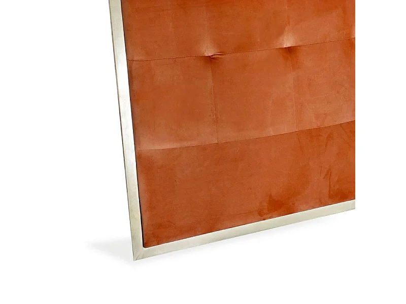 Tête de Lit en Métal & Velours "Adona" 180cm Terracotta