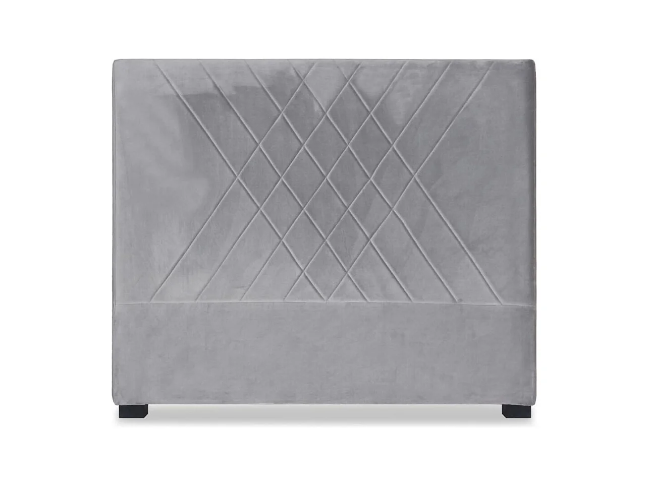 Tête de Lit en Velours "Jones" 140cm Gris