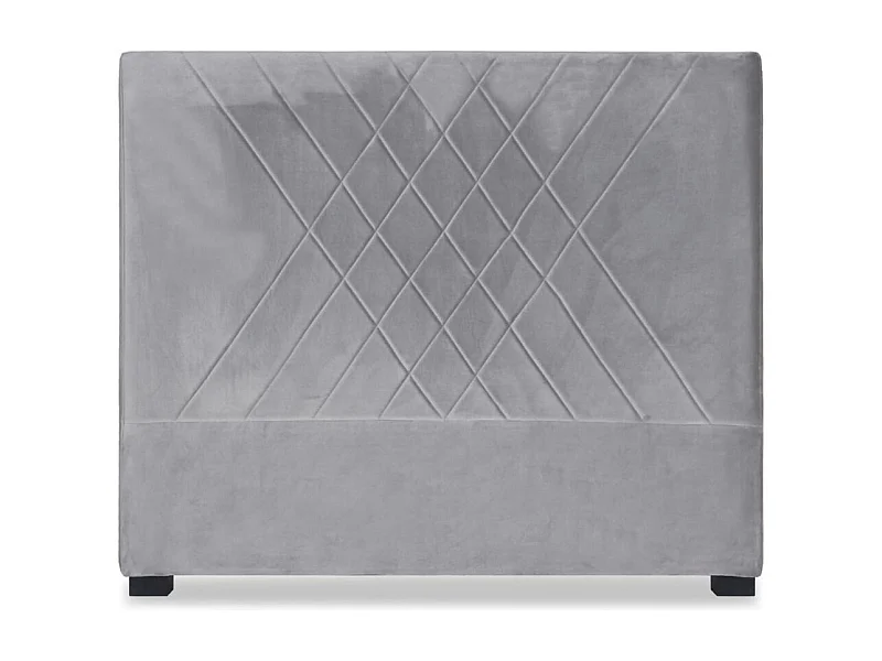 Tête de Lit en Velours "Jones" 140cm Gris