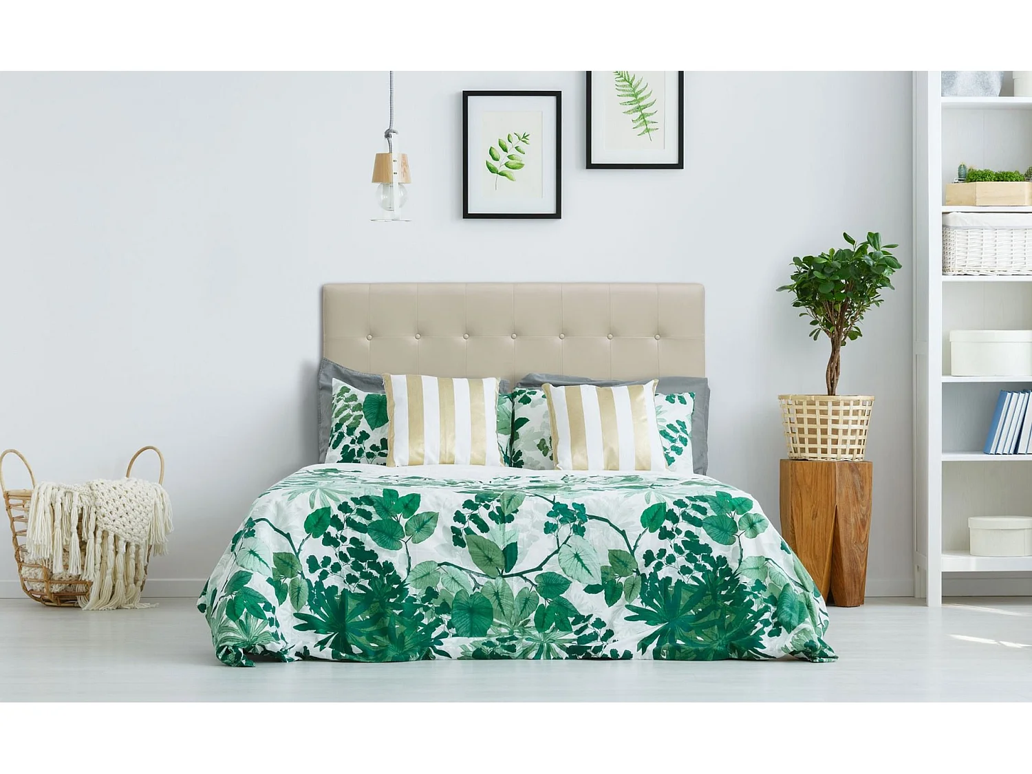 Tête de Lit Capitonnée "Amor" 160cm Beige