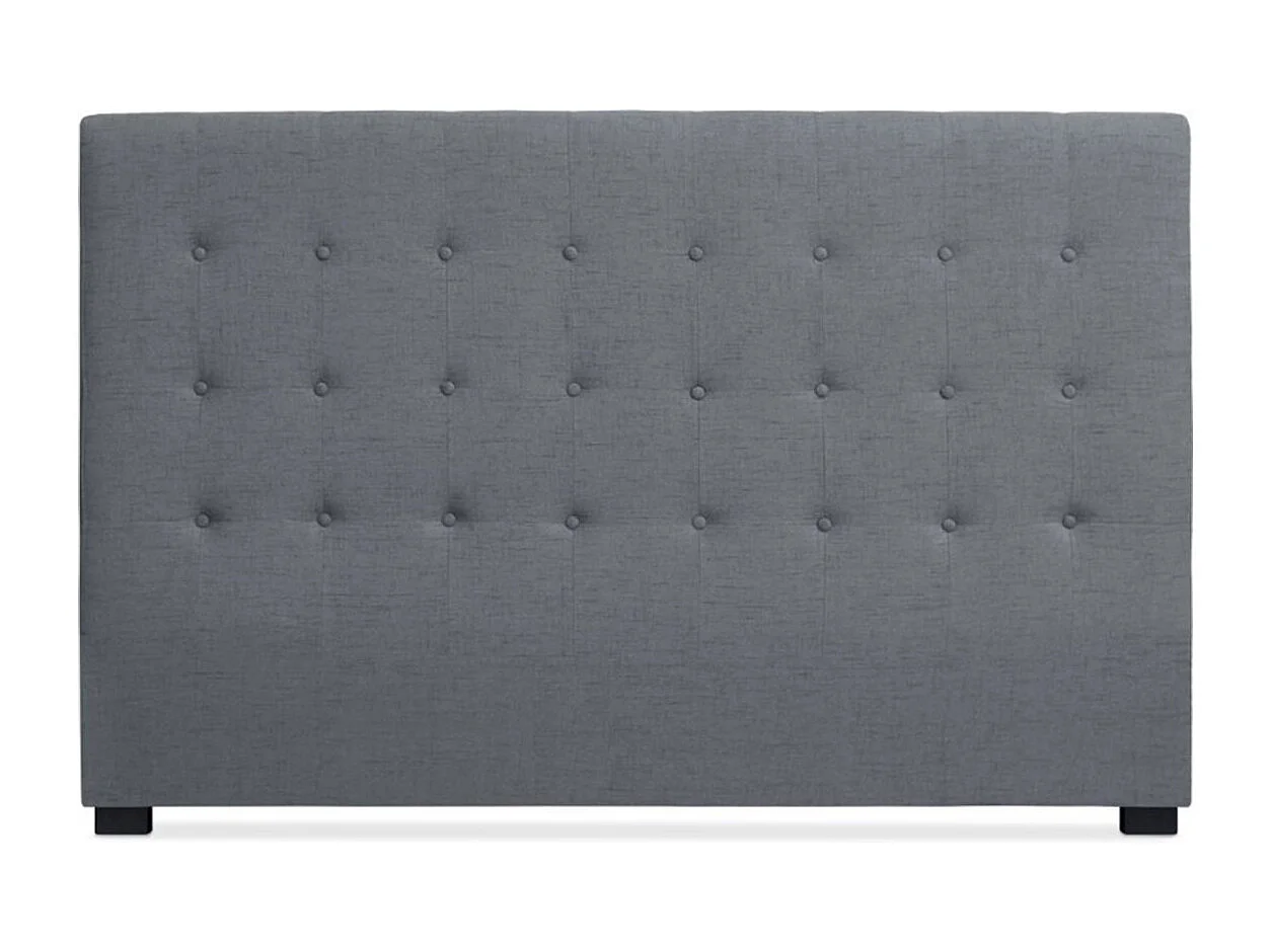 Tête de Lit Capitonnée en Tissu "Amor" 180cm Gris