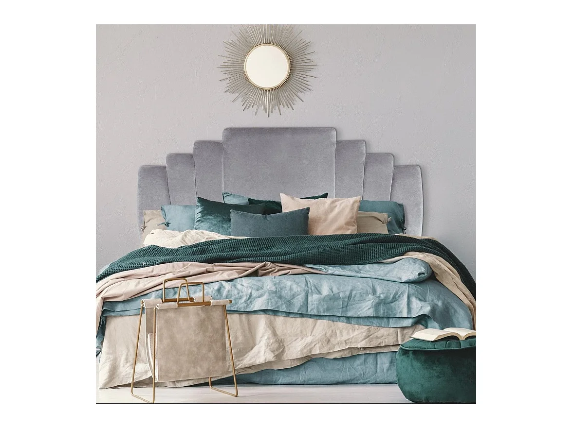 Testiera in Velluto Argento "Renaya" 180cm Elegante e Morbida