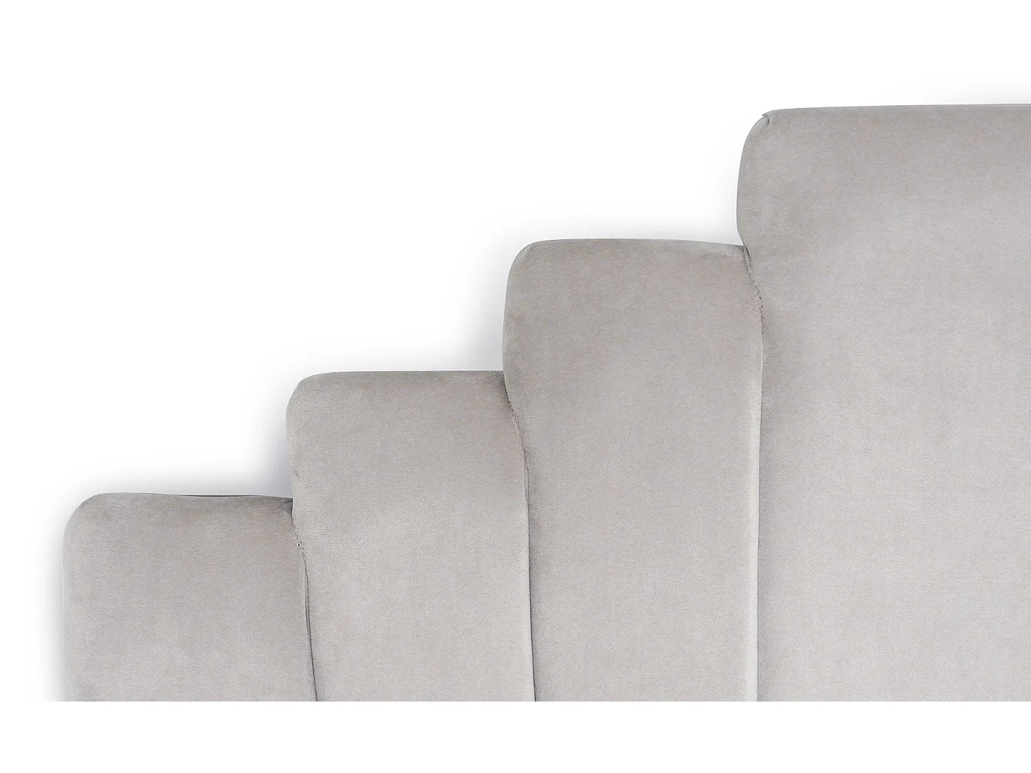 Tête de Lit en Velours "Renaya" 180cm Argent