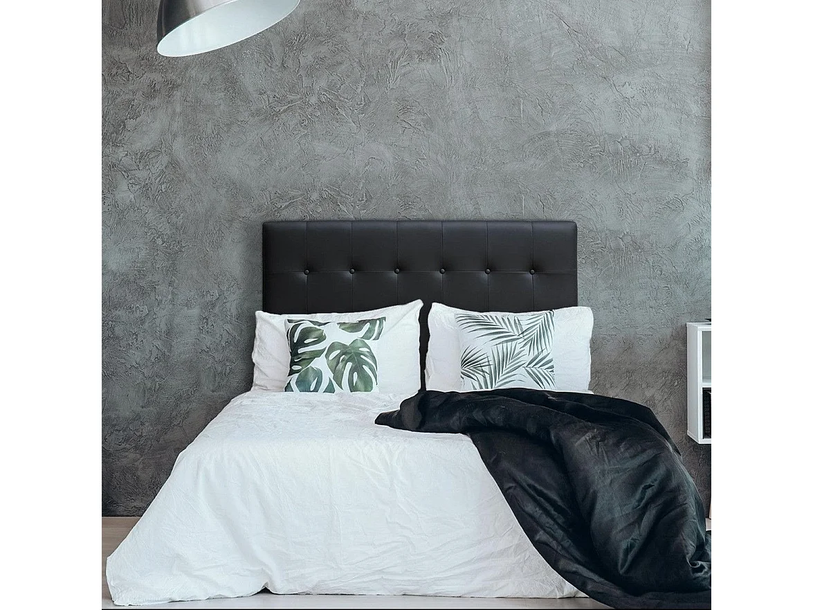 Tête de Lit Capitonnée "Amor" 140cm Noir