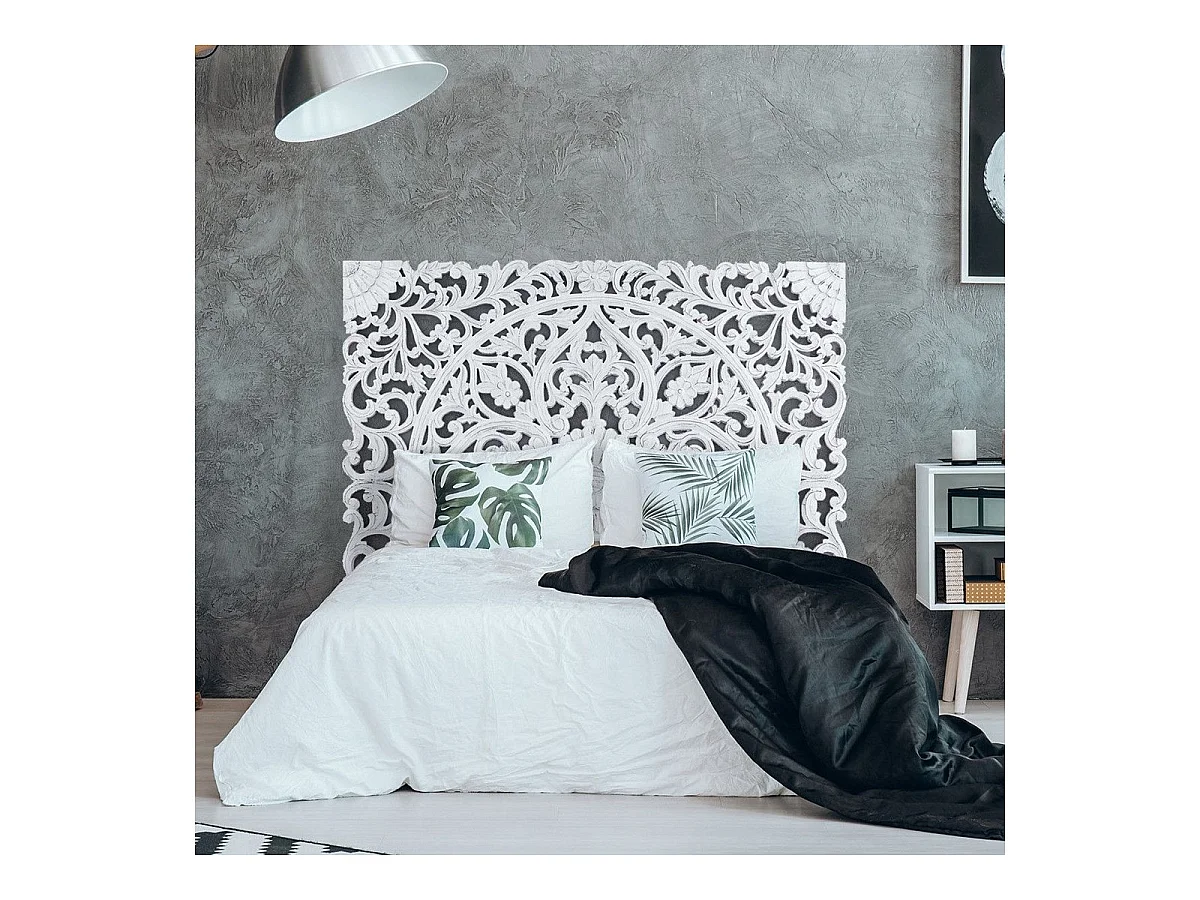 Tête de Lit en Bois "Grisy" 160cm Blanc