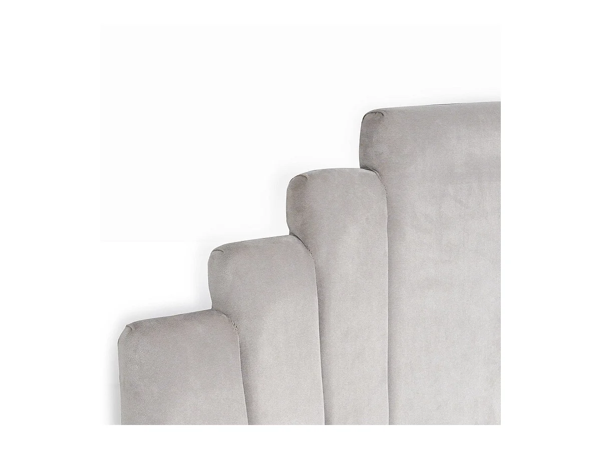 Tête de Lit en Velours "Renaya" 160cm Argent