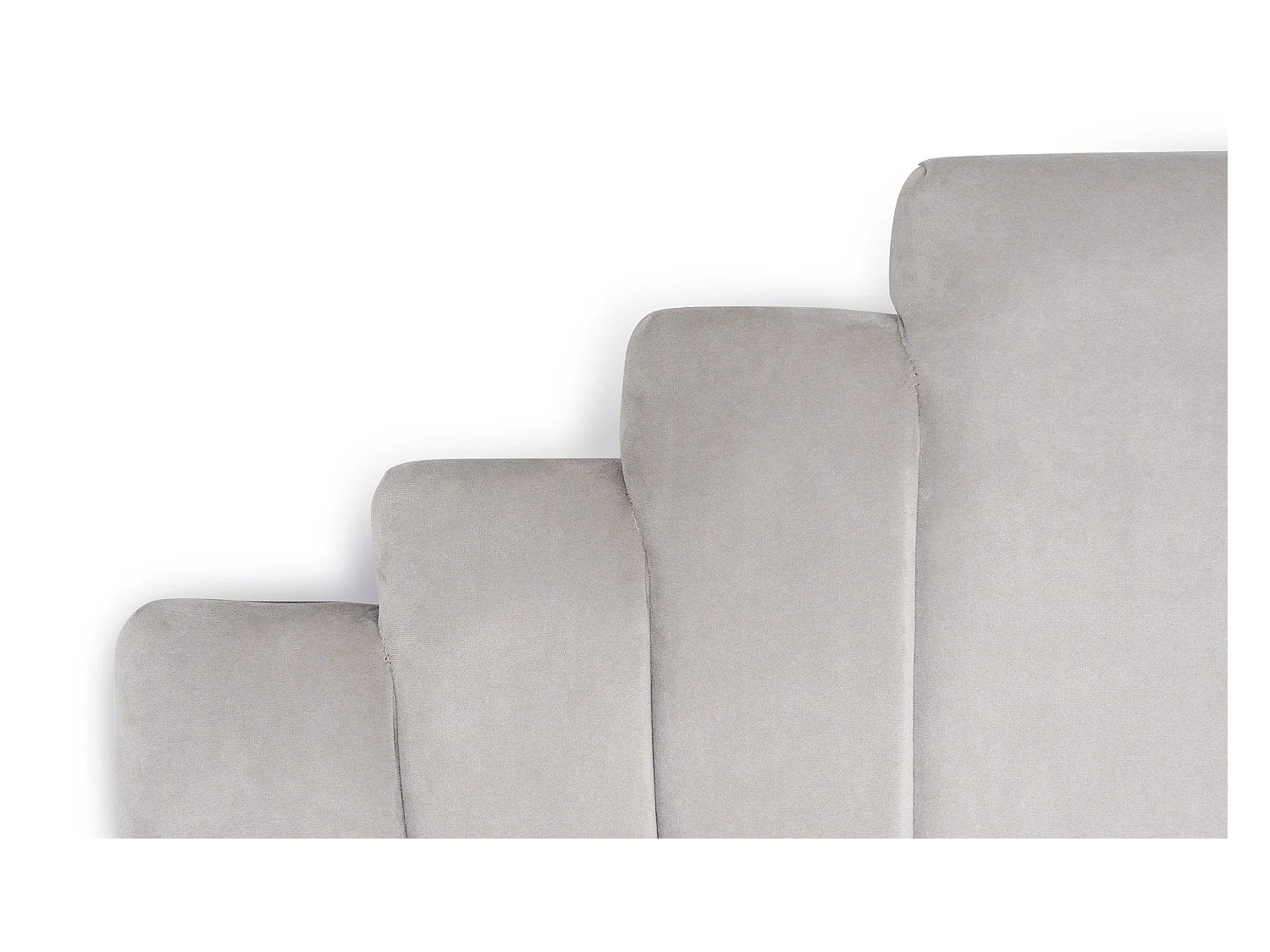 Tête de Lit en Velours "Renaya" 160cm Argent