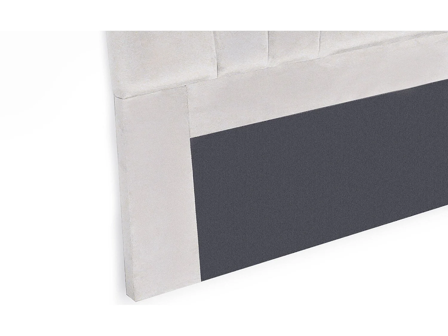 Kopfteil Samt "Renaya" Silber 160cm - Praktisches & Trendiges Design