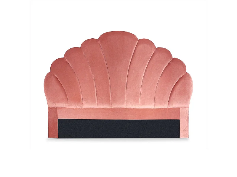 Rosa Samt Meerjungfrau Kopfteil 140cm Muschel Design