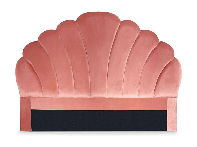 Rosa Samt Meerjungfrau Kopfteil 140cm Muschel Design