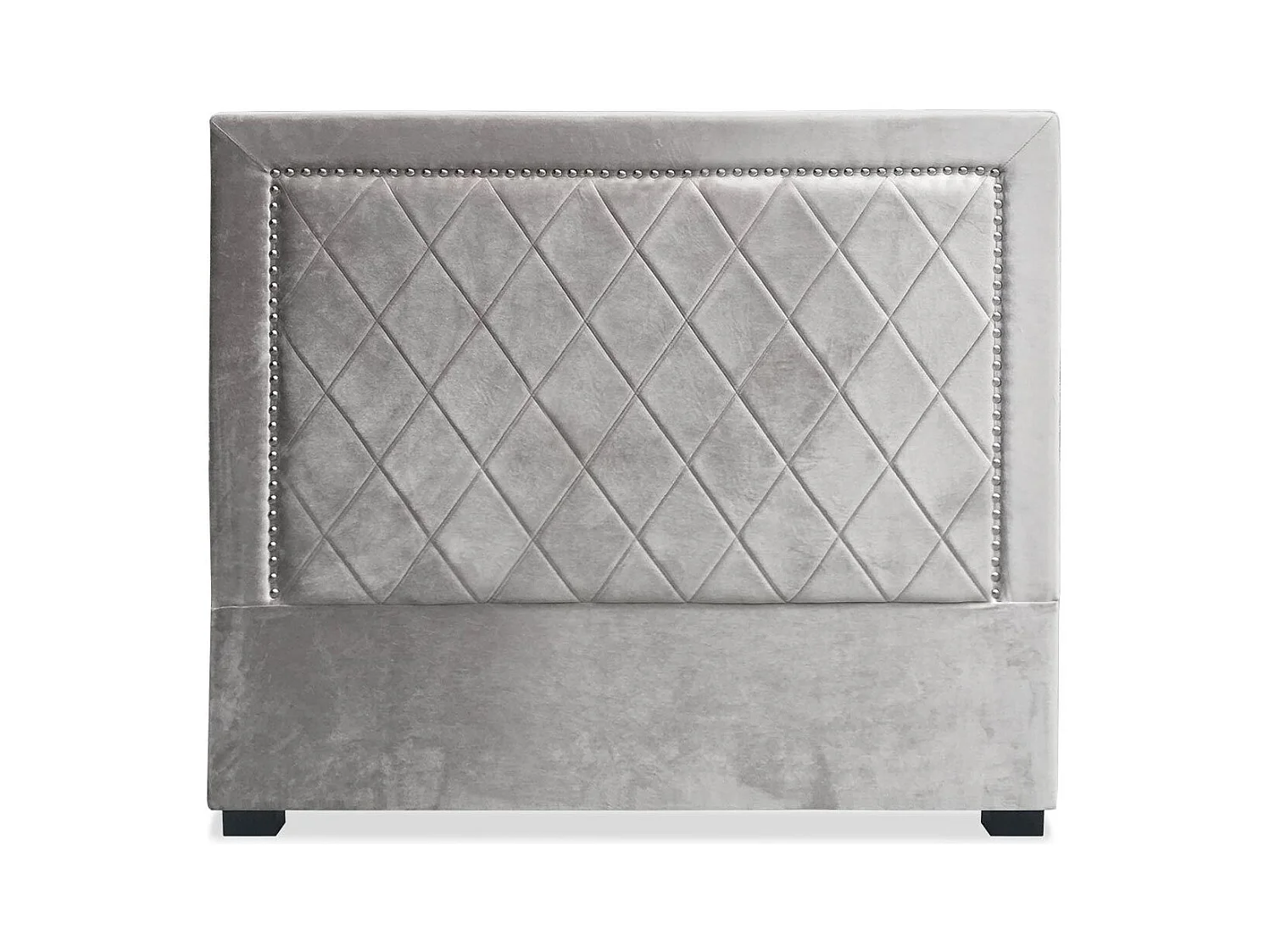 Tête de Lit Design en Velours "Sofia" 140cm Argent