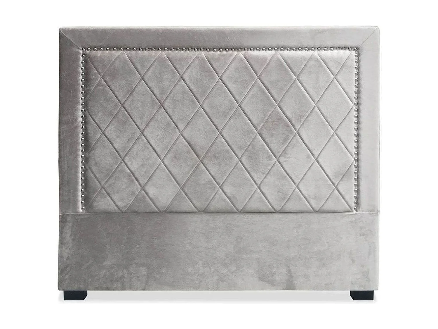 Tête de Lit Design en Velours "Sofia" 140cm Argent