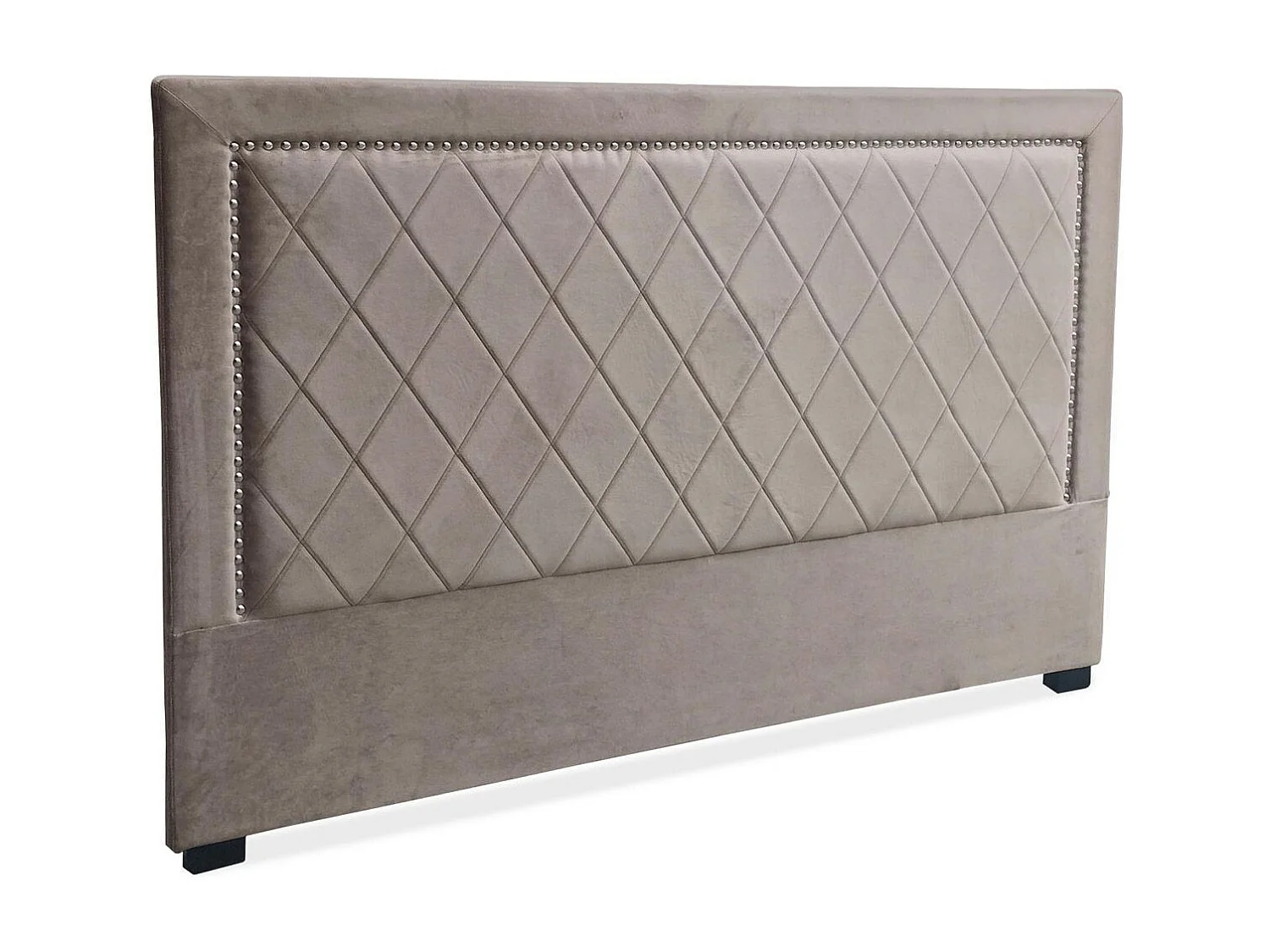 Tête de Lit Design en Velours "Sofia" 180cm Taupe