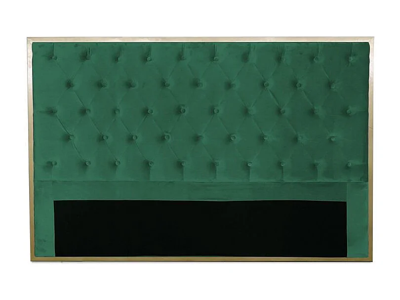 Tête de Lit Design en Velours "Riella" 160cm Vert