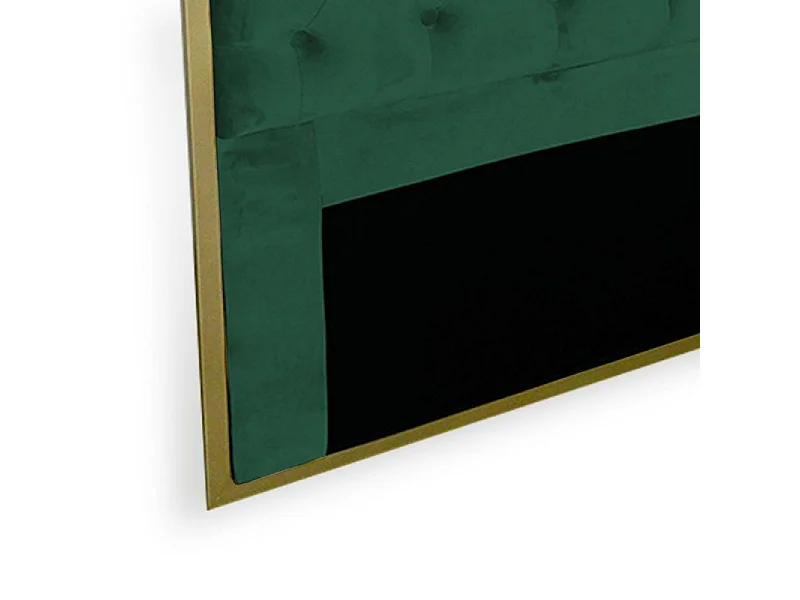 Tête de Lit Design en Velours "Riella" 160cm Vert