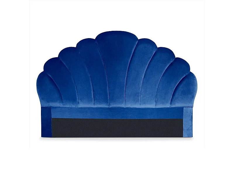 Tête de Lit en Velours "Shelly" 160cm Bleu