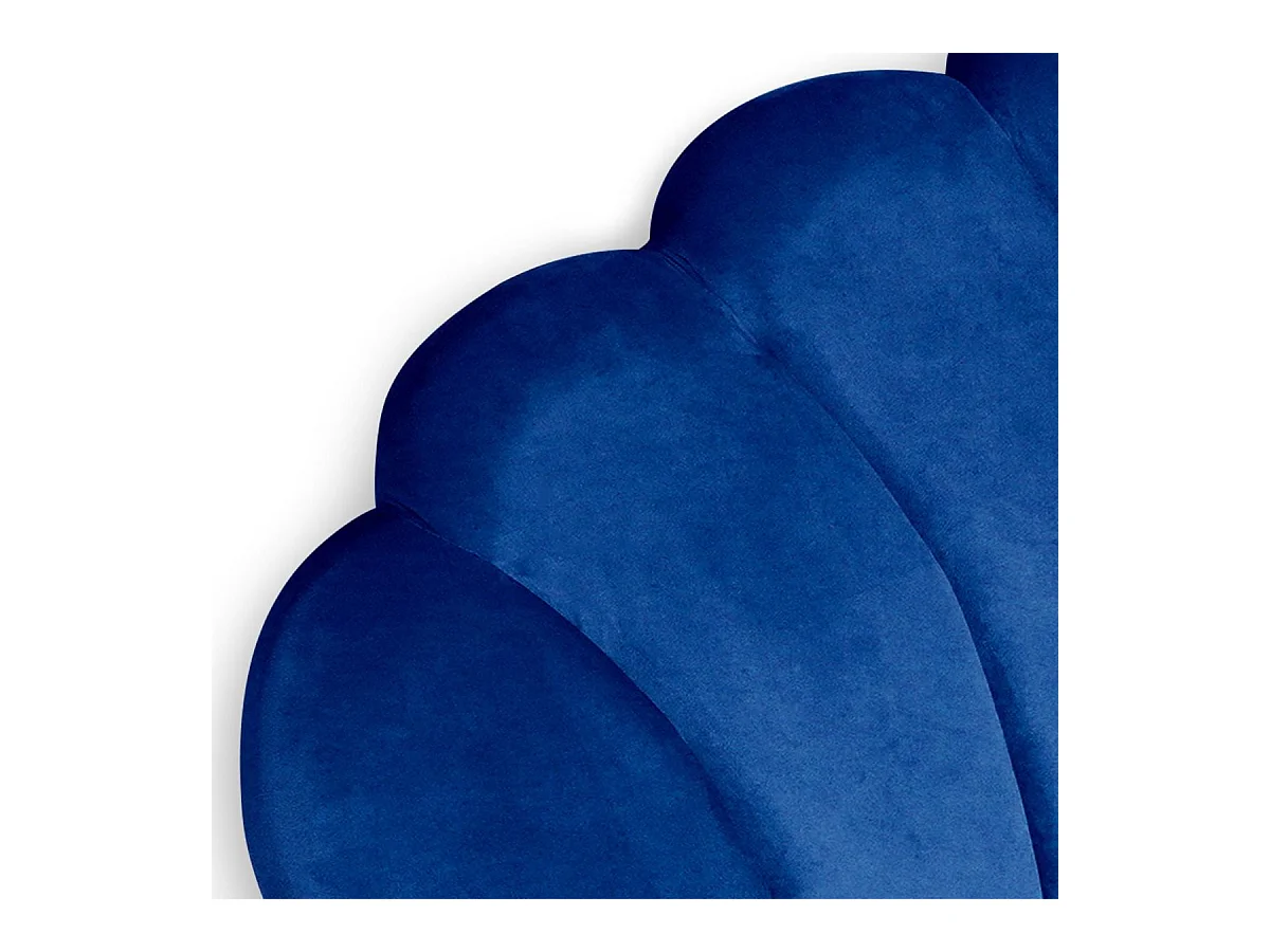 Testiera Letto in Velluto Blu Mermaid 160cm Design a Conchiglia