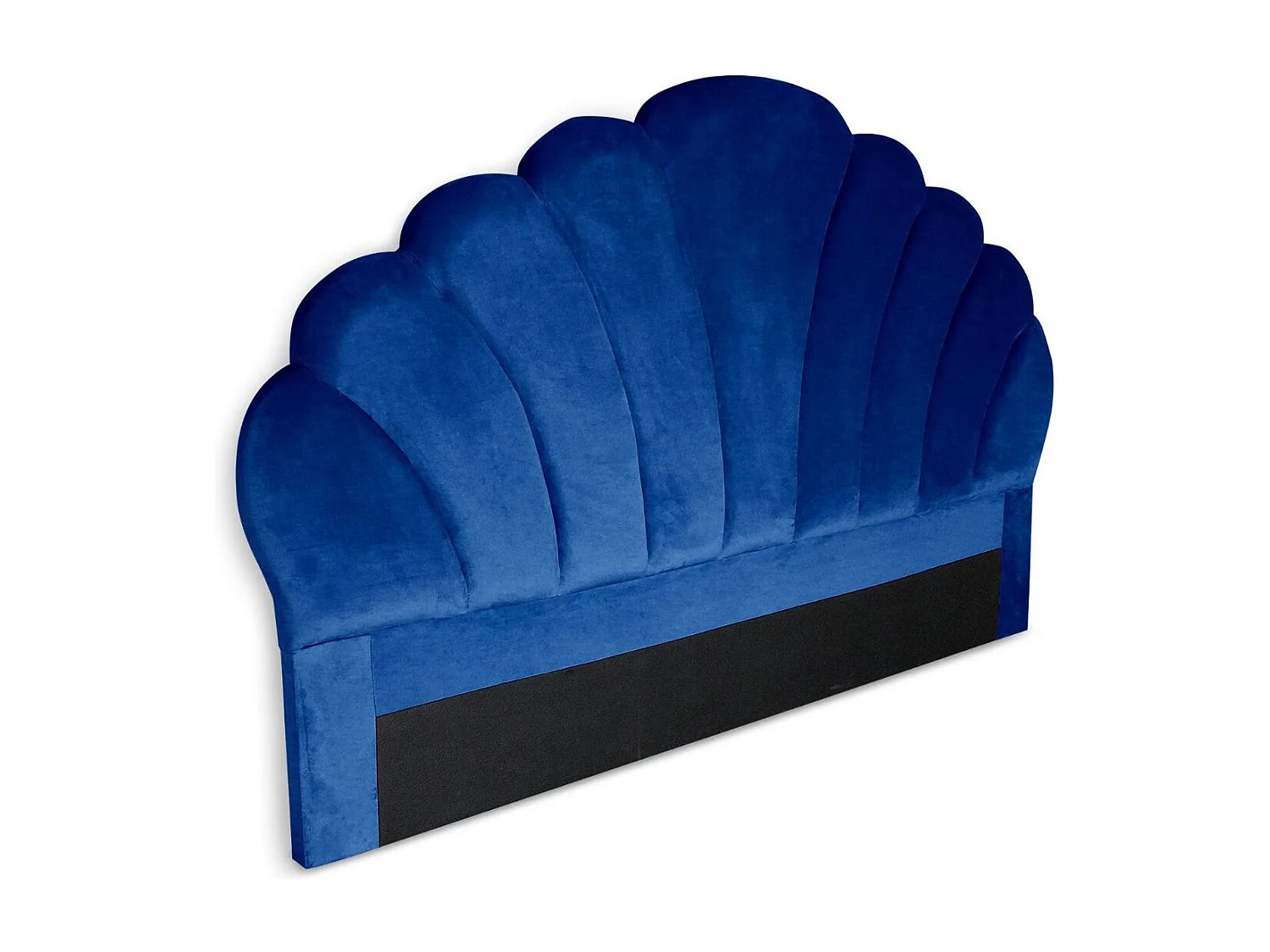 Kopfteil Samt Blau Mermaid 160cm Muschel Design