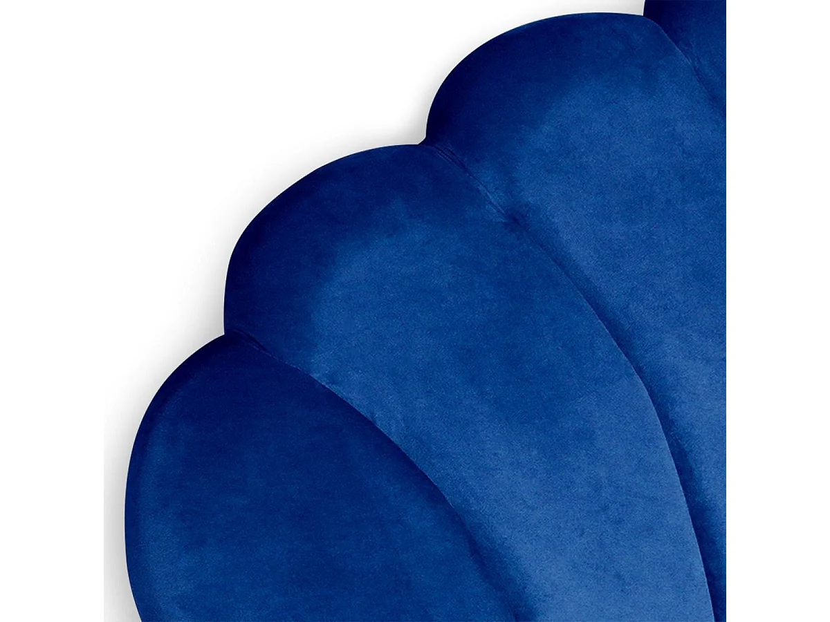 Kopfteil Samt Blau Mermaid 160cm Muschel Design