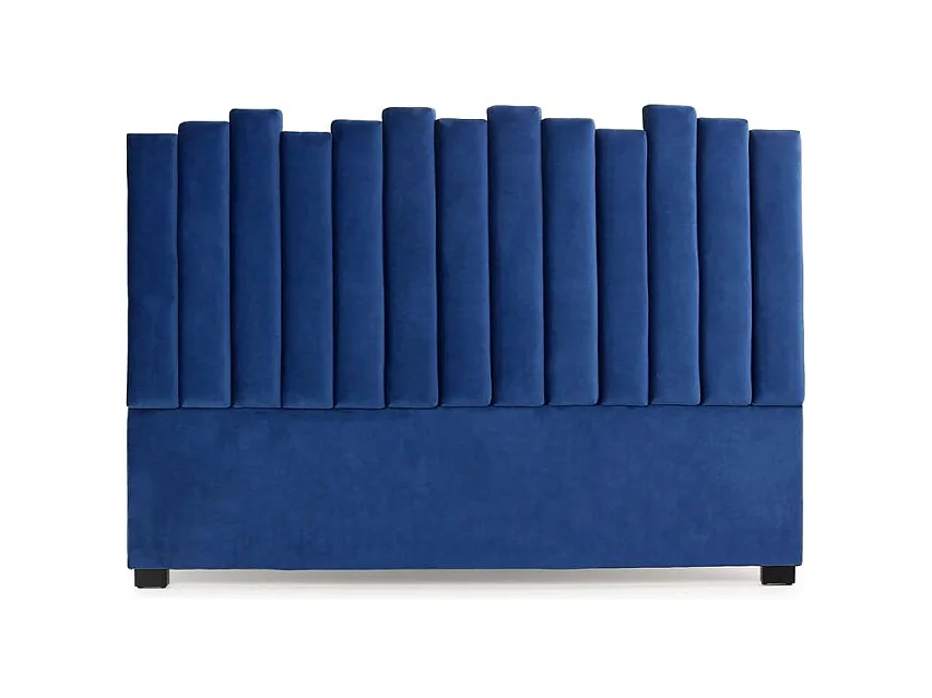 Tête de Lit en Velours Design "Kenty" 180cm Bleu