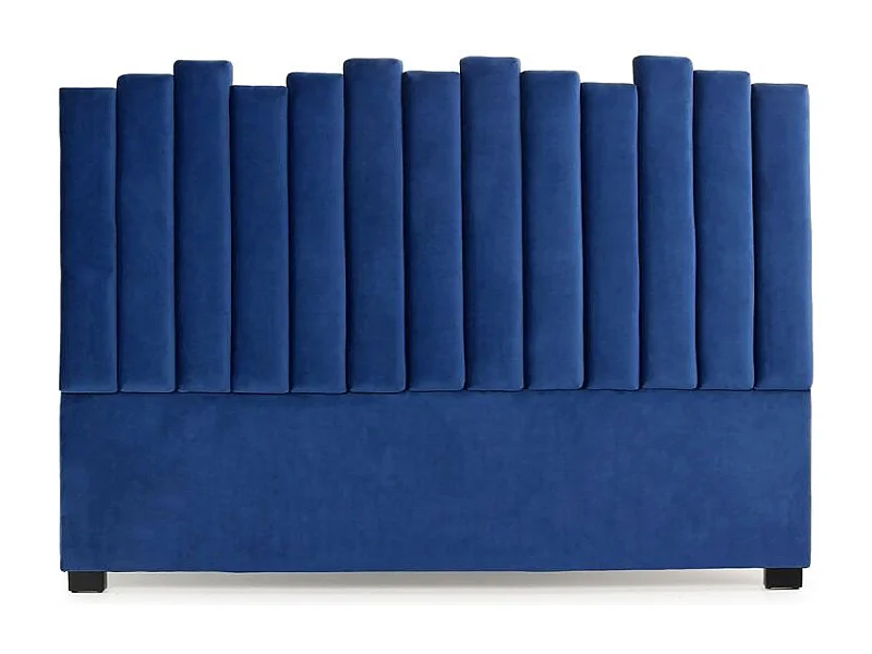 Tête de Lit en Velours Design "Kenty" 180cm Bleu