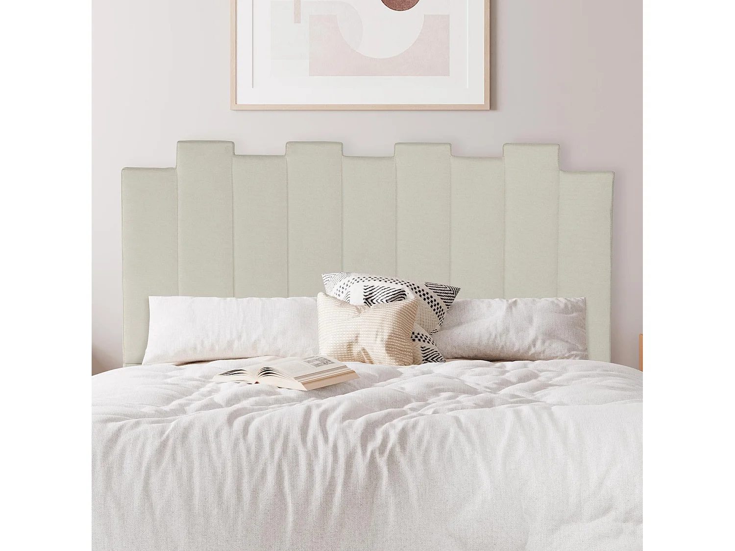 Tête de lit Lucky 140 cm Tissu Beige