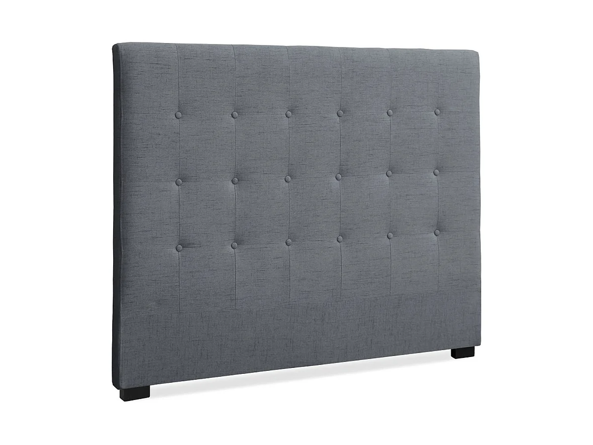 Tête de Lit Capitonnée en Tissu "Amor" 160cm Gris