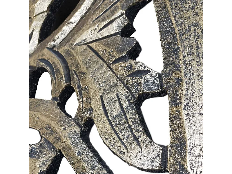 Geschnitztes Holz-Kopfteil "Simana" 160cm Bronze Blumenornamente