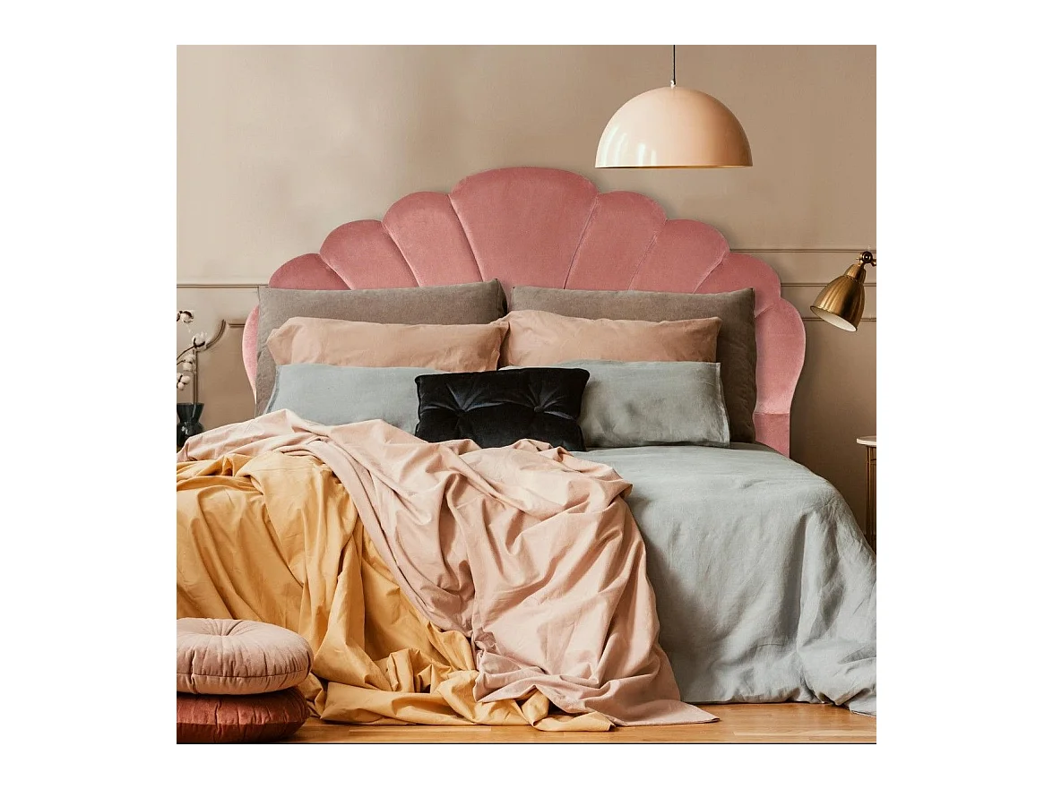 Testiera Mermaid 180 cm Velluto Rosa