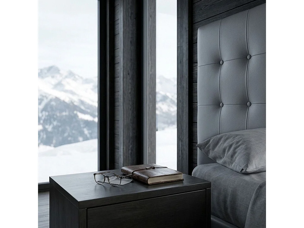 Tête de Lit Capitonnée "Amor" 140cm Gris