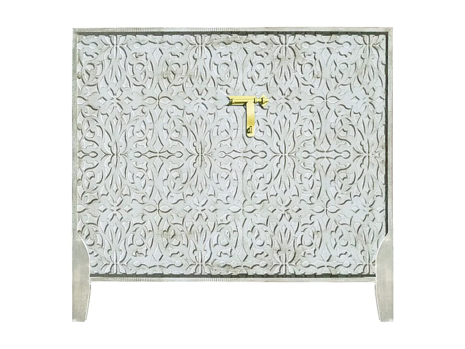 Tête de lit Saffiya 160cm Bois Blanc Or