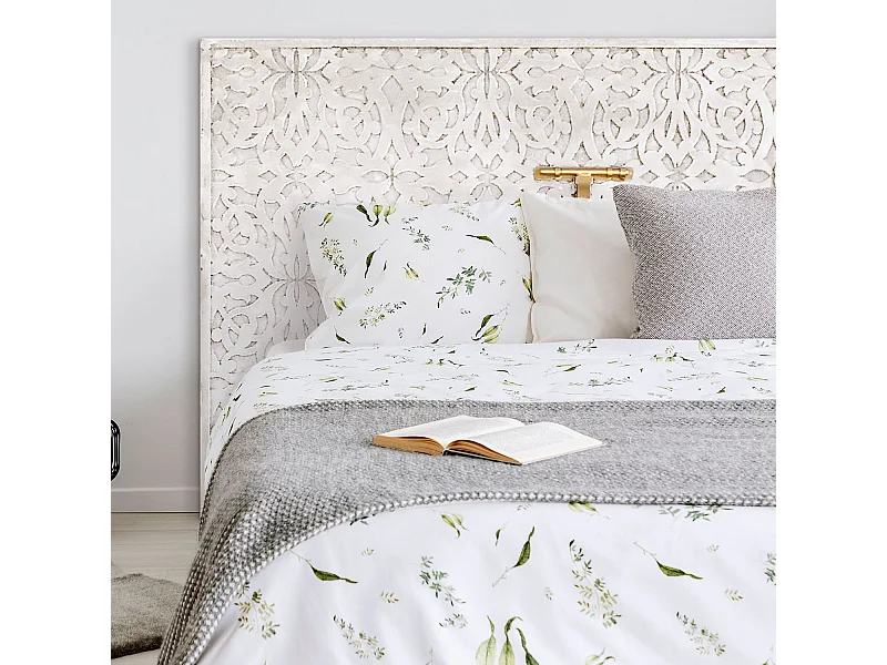 Tête de lit Saffiya 160cm Bois Blanc Or