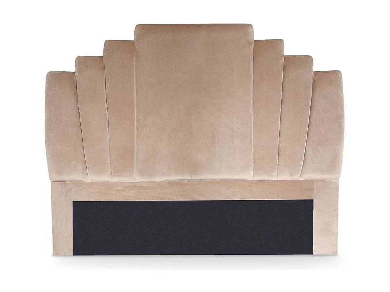 Tête de Lit en Velours "Renaya" 140cm Taupe