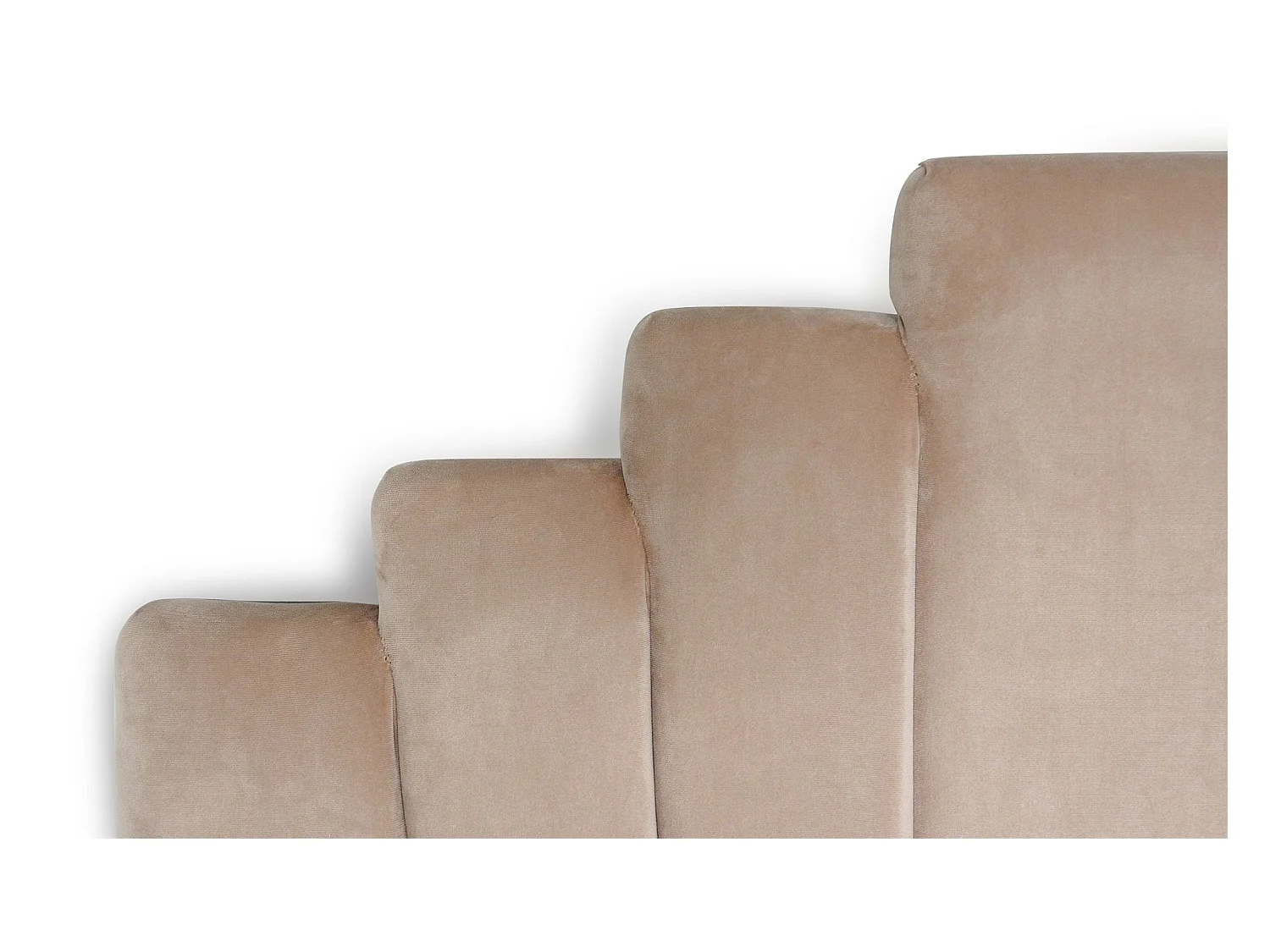 Tête de Lit en Velours "Renaya" 140cm Taupe