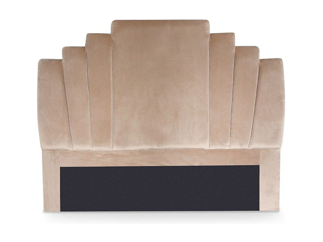 Samt Kopfteil Taupe "Renaya" 140cm Modernes Design