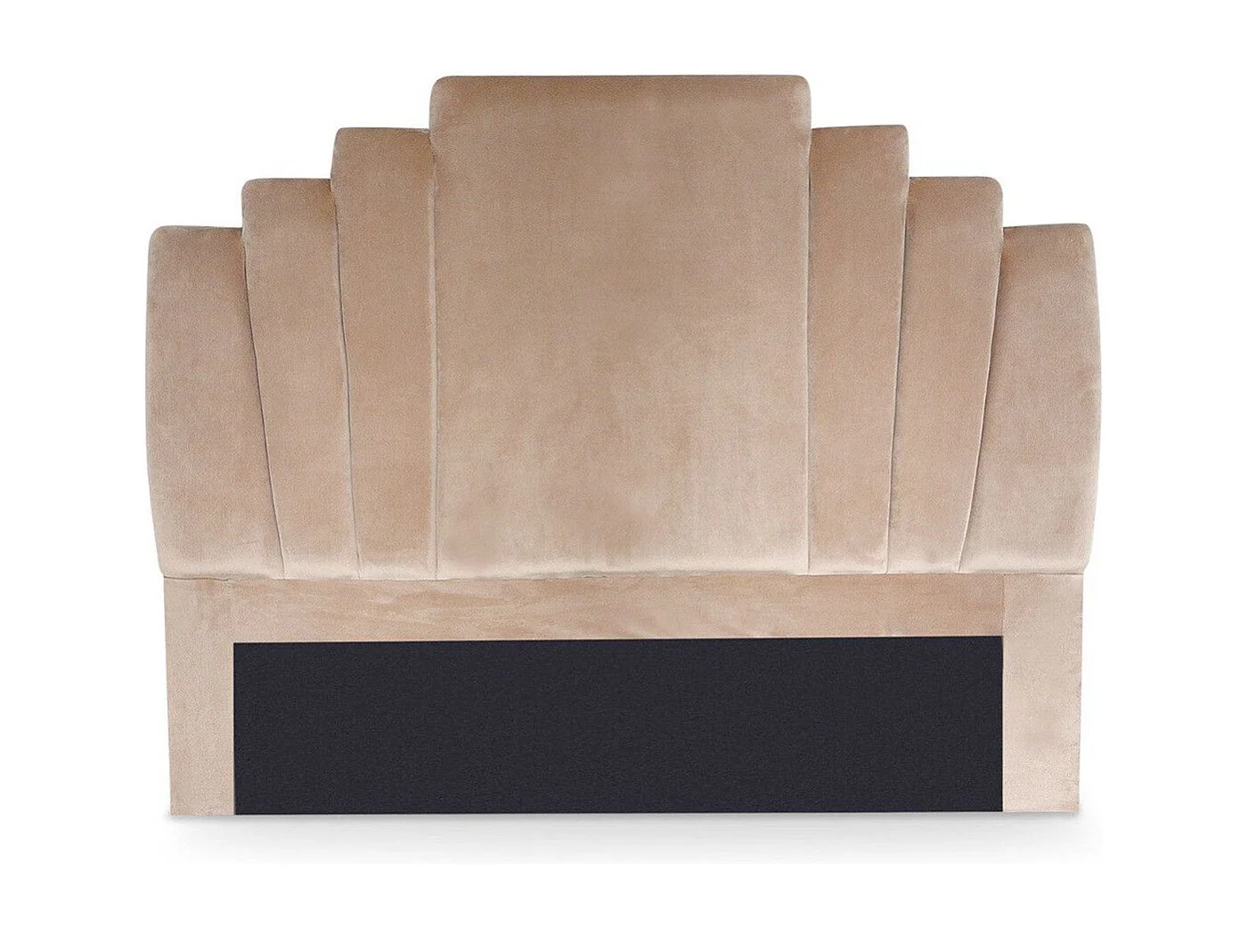 Samt Kopfteil Taupe "Renaya" 140cm Modernes Design