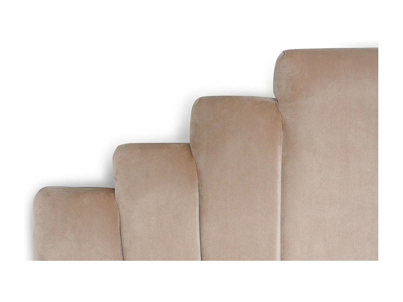 Samt Kopfteil Taupe "Renaya" 140cm Modernes Design