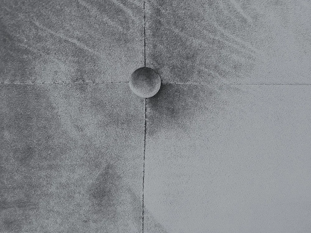 Tête de Lit Capitonnée en Velours "Amor" 180cm Argent