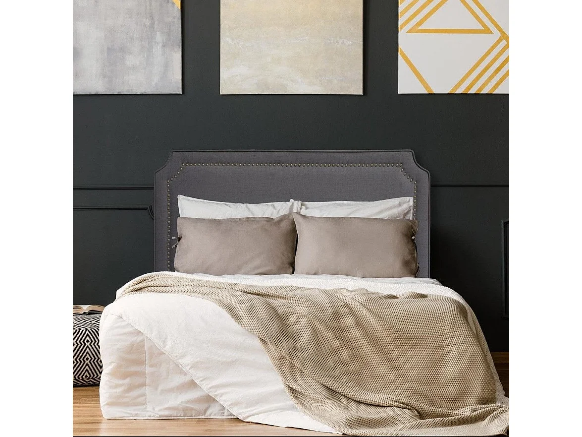 Tête de Lit  Design en Tissu "Selena" 160cm Gris