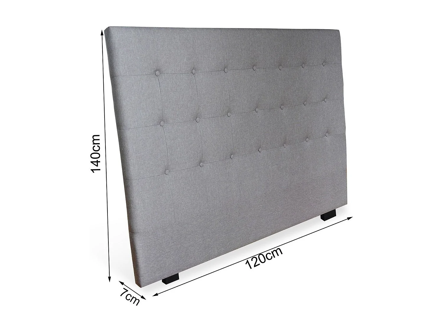 Tête de Lit Capitonnée "Amor" 160cm Taupe