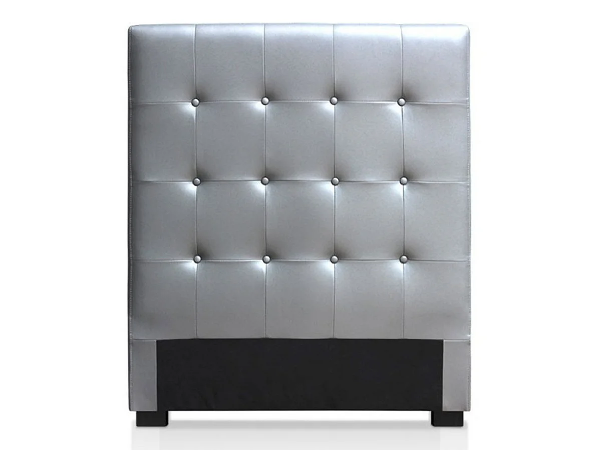 Tête de Lit Capitonnée "Amor" 90cm Argent