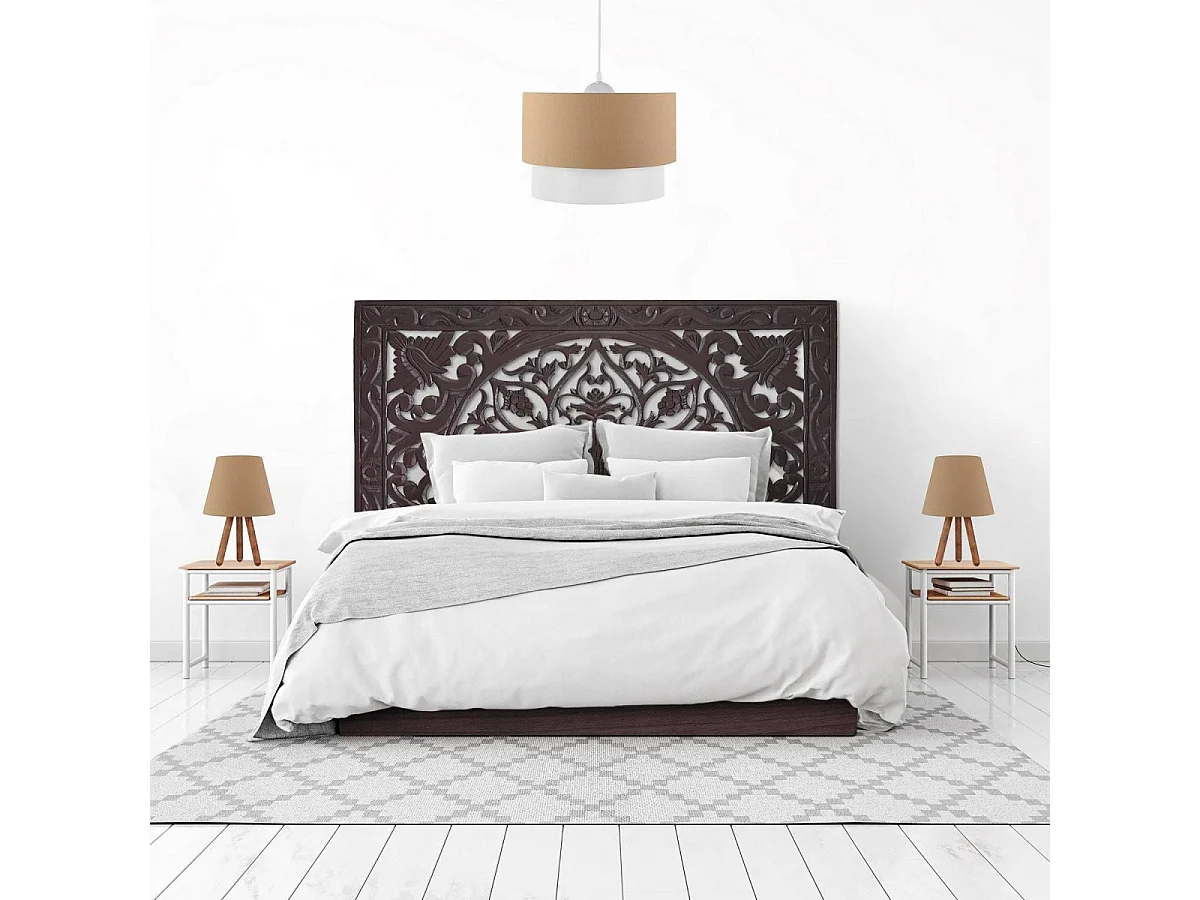 Tête de Lit en Bois Sculpté "Simana" 160cm Wengé