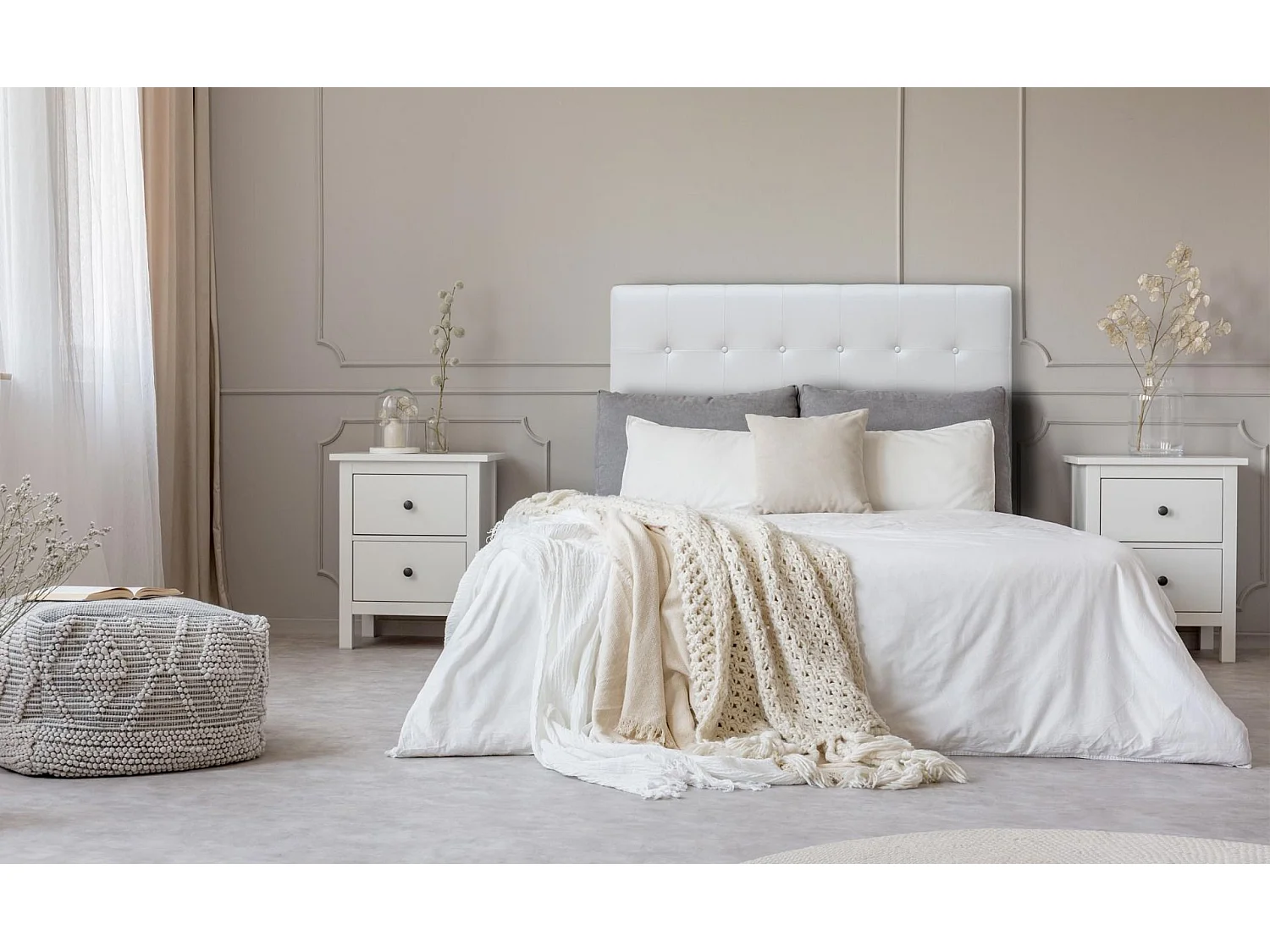Tête de lit Luxor 140cm Blanc