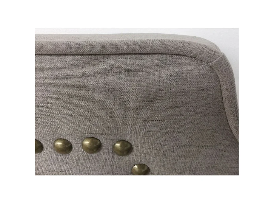 Testiera Milana da 160cm in tessuto colore talpa