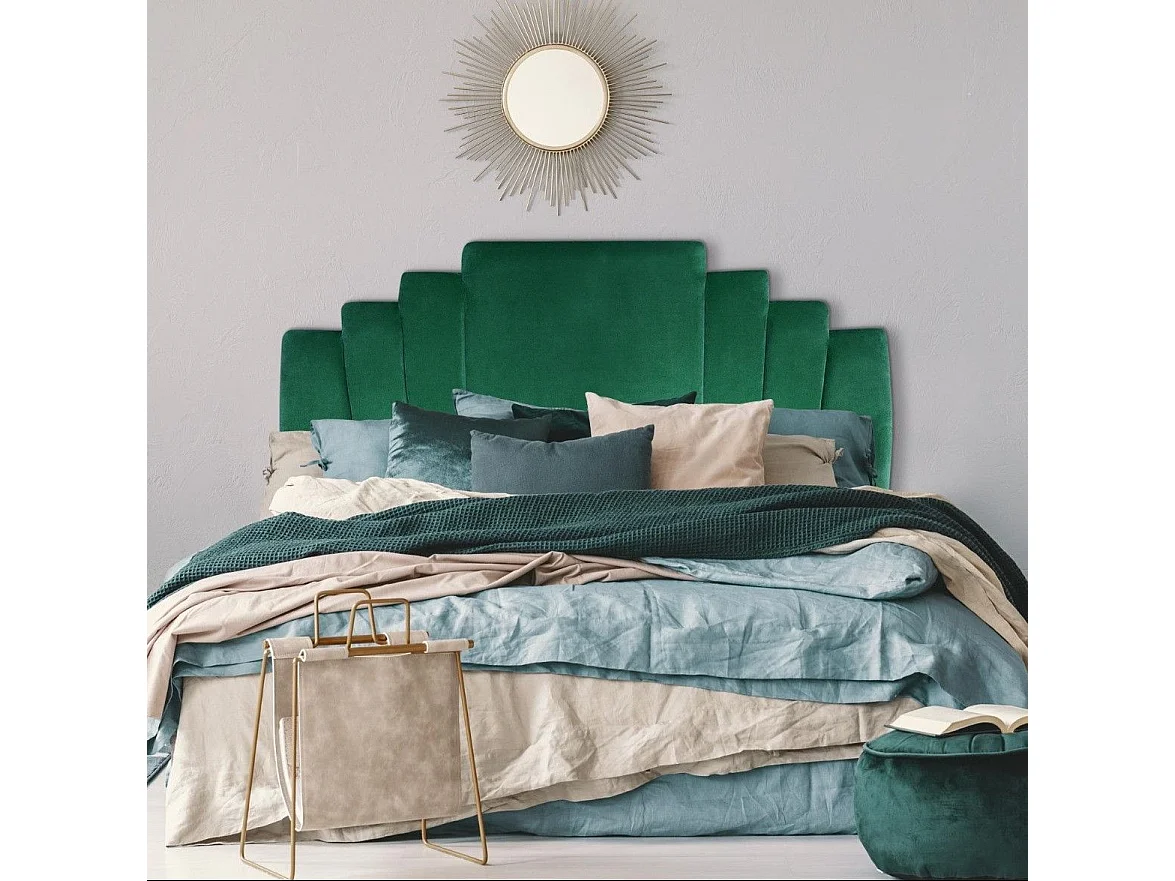 Samt Kopfteil Grün "Renaya" 160cm Modernes Design