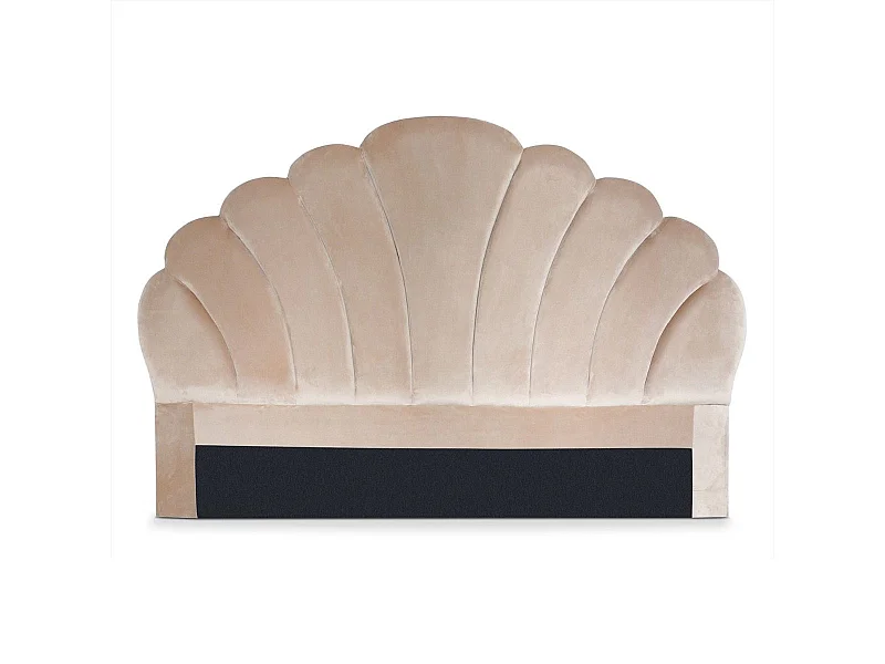 Tête de Lit en Velours "Shelly" 160cm Taupe
