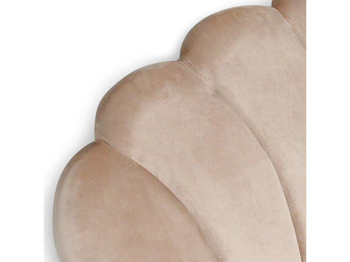 Tête de Lit en Velours "Shelly" 160cm Taupe